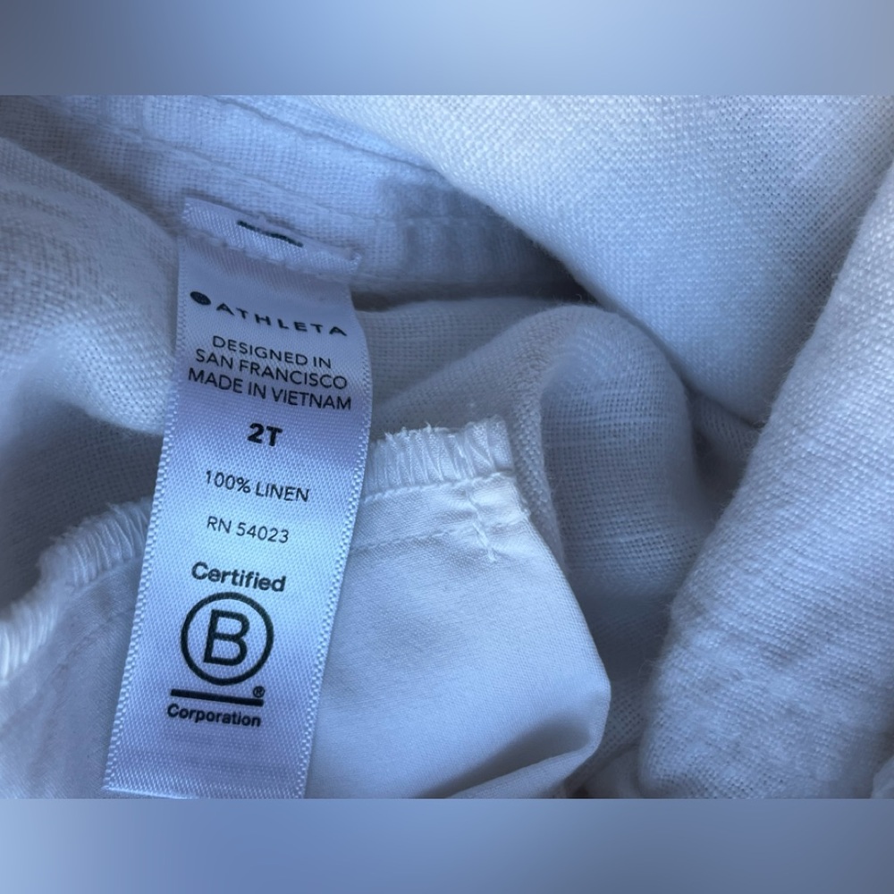 Women's Athleta Cabo linen jogger  pants white 2T - Picture 4 of 4